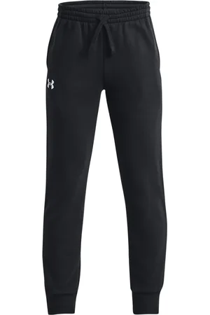 Under Armour Big Boys Rival Fleece Joggers - Black, White