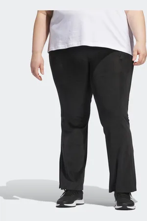 adidas Plus Size Tiro 3-Stripes Stretch Velour Flared Leggings Pants