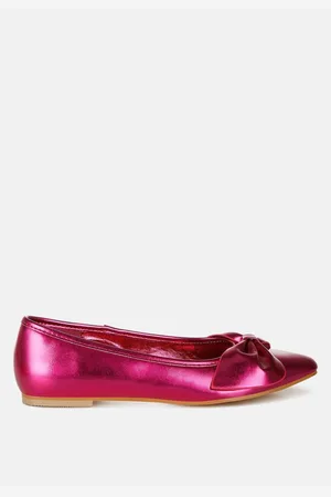 RAG & CO Bromelia Metallic Pleather Bow Ballerinas