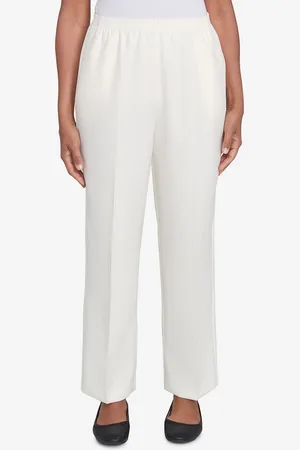 Alfred Dunner Petite Classic Full Elastic Medium Mid Rise Pant
