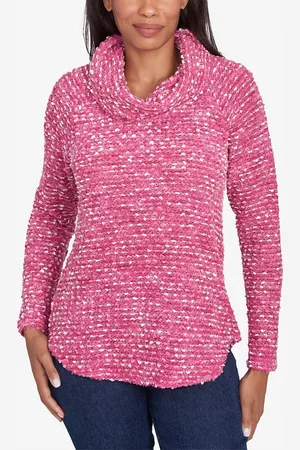 RUBY Petite Cowl Neck Cozy Boucle Knit Top