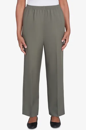 Alfred Dunner Petite Classic Full Elastic Medium Mid Rise Pant