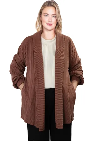 Standards & Practices Plus Size Long Sleeves Open Front Cardigan