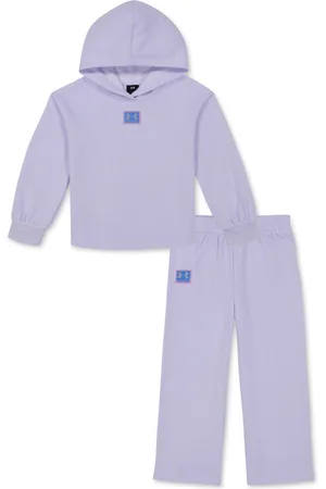 Under Armour Toddler & Little Girls 2-Pc. Fleece Hoodie & Flared Pants Set - Lt/pas Pur