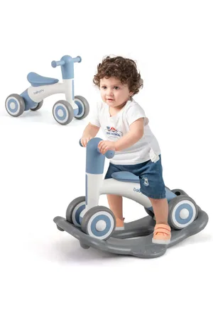Costway 3 in 1 Rocking Horse with Detachable Balance Board and Height Adjustable Seat