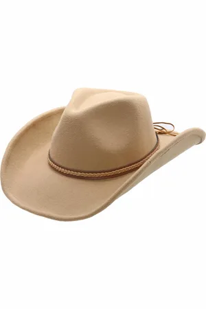 Peter Grimm Thornton Ultra Felt Woven Band Western Drifter Hat - Light/pastel Brown