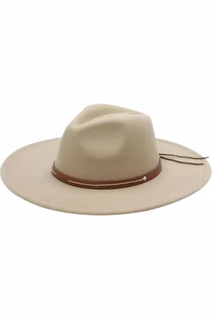 Peter Grimm Jacqulyn Ultra Felt Stiched Band Wide Brim Hat - Beige/khaki