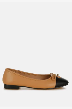 London Rag Acino Boucle Pearl Bow Ballerinas