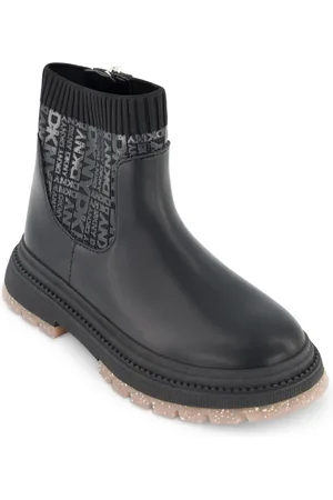 DKNY Little and Big Girls Crissa Stretch Lug Boot