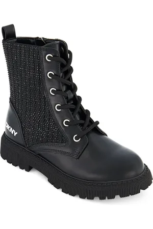 DKNY Little and Big Girls Ava Menia Combat Boot