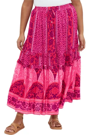 City Chic Plus Size Samara Print Skirt