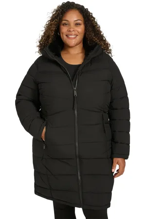 Calvin Klein Plus Size Hooded Zip-Front Puffer Coat
