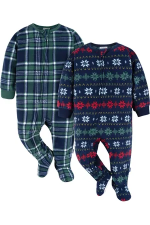 Gerber Baby Boys Footed Blanket Sleepers, 2-Pack