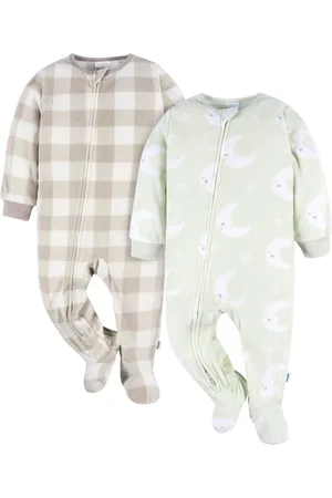 Gerber Baby Boys Footed Blanket Sleepers, 2-Pack