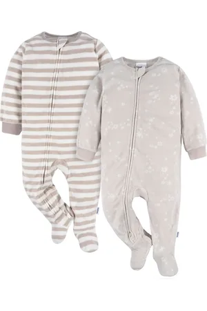 Gerber Baby Boys Footed Blanket Sleepers, 2-Pack