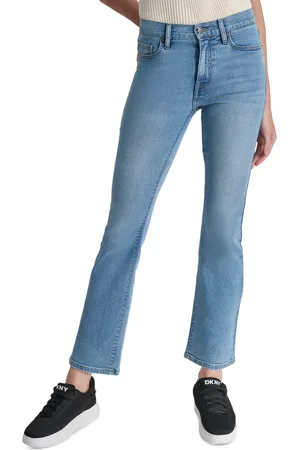 DKNY Petite High-Rise Bootcut Jeans