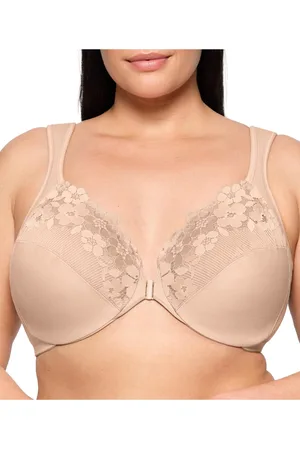 Glamorise Plus Size Front-Closure Cotton Wonder Underwire Bra #1241