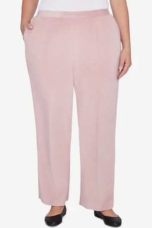 Alfred Dunner Plus Size Telluride Corduroy Elastic Waist Short Length Pleated Pants