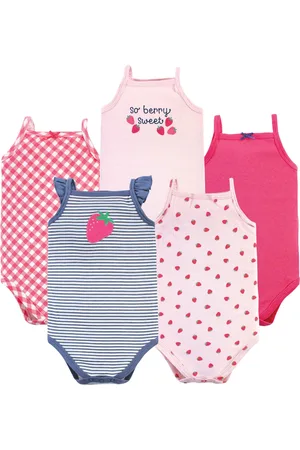 Hudson Baby Girls Hudson Cotton Sleeveless Bodysuits Shark Types, 3-6 Months