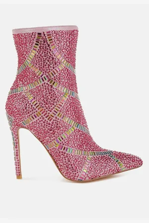 RAG & CO High Roller Rhinestones Embellished Stiletto Boots