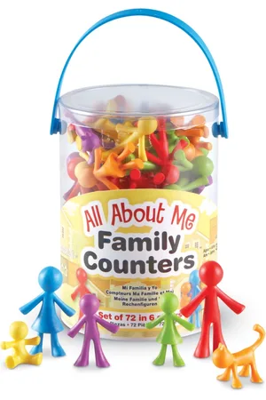 LEARNING RESOURCES All About Me Family Counters, Set of 72