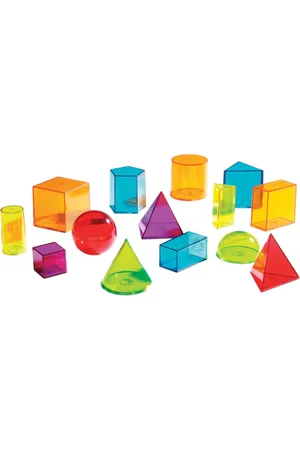 LEARNING RESOURCES View-Thru Geometric Solids, Set of 14