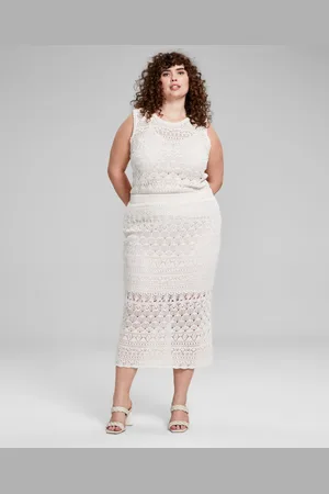 And Now This Trendy Plus Size Crochet Midi Skirt, Created for Macy
