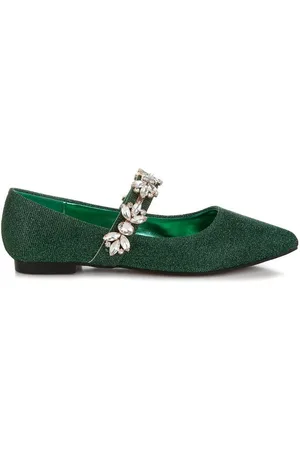 RAG & CO Flavia Diamante Brooch Glitter Ballerinas