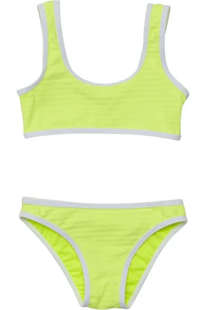 Snapper Rock Big Girls Citron Zest Crop Bikini