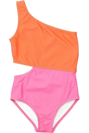 Snapper Rock Big Girls Candy Colorblock One Shoulder Swimsuit