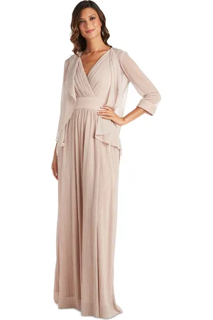 R & M Richards Open-Front Jacket & Metallic Gown