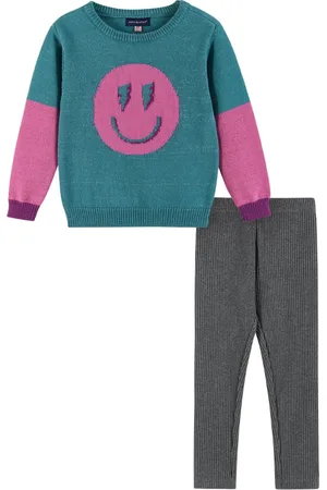 Andy & Evan Toddler Girls Toddler/Child Lurex Sweater & Legging Set