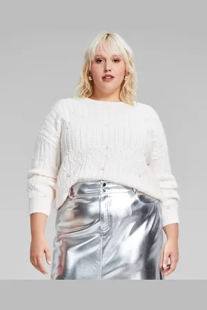 And Now This Trendy Plus Size Embellished Cable-Knit Sweater, Created for Macy