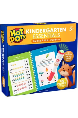 Educational Insights Hot Dots Kindergarten Essentials Reading and Math Workbook