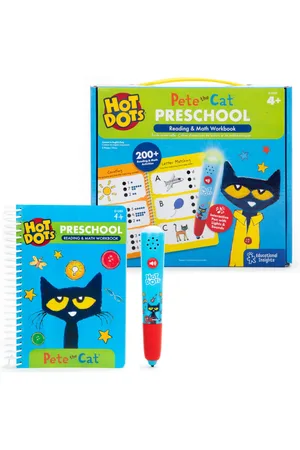 Educational Insights Hot Dots Pete the Cat Preschool Reading Math