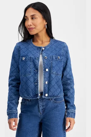 I.N.C. International Concepts Petite Quilted Button-Front Jacket, Created for Macy