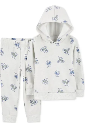 Carters Baby Boys Bicycle-Print Fleece Hoodie & Pull-On Pants, 2 Piece Set