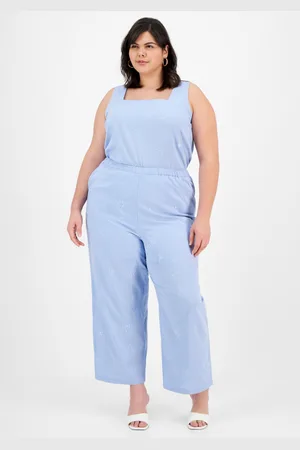 And Now This Trendy Plus Size Embroidered High-Rise Pants, Exclusively at Macy