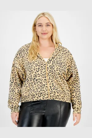 Grayson Threads, The Label Trendy Plus Size Cheetah-Print Hoodie