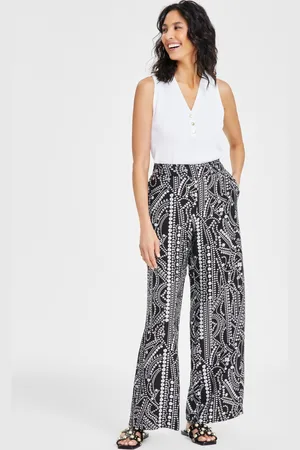 I.N.C. International Concepts Petite High-Rise Drape Wide-Leg Pants, Exclusively at Macy