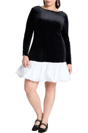 Eloquii Plus Size Velvet Mini Dress