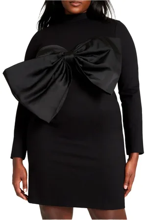 Eloquii Plus Size Bow Bodice Mini Dress
