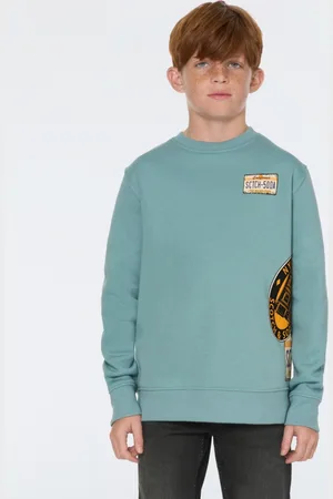 Scotch&Soda Big Boys Graphic Fleece Crew Shirt