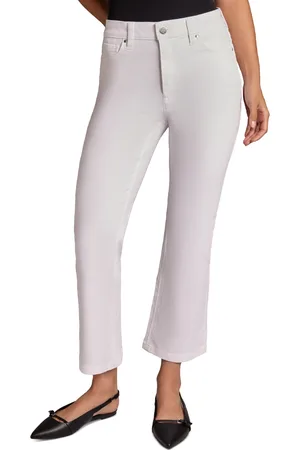Jones New York Petite High Rise Kick Flare Cropped Jeans