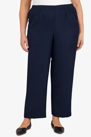 Alfred Dunner Plus Size Classic Pull-On Straight-Leg Average Length Pants