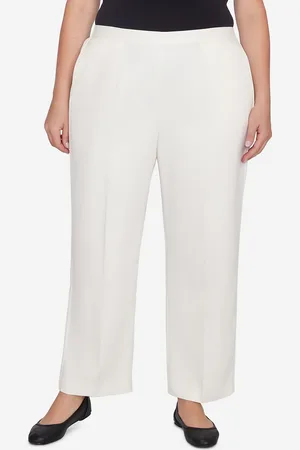 Alfred Dunner Plus Size Copenhagen Soft Heather Microfiber Average Length Pants