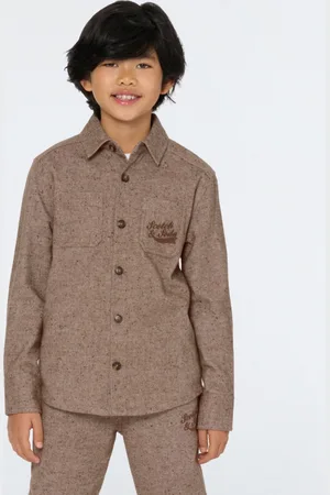 Scotch&Soda Big Boys Long Sleeve Button Up Shirt