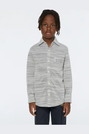 Scotch&Soda Big Boys Space Dyed Button Up Shirt