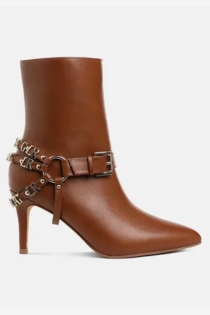 London Rag Nicene Harness Detail Stiletto Boots