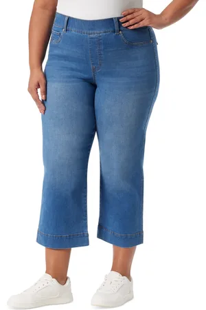 Gloria Vanderbilt Plus Size Shape Effect Wide-Leg Cropped Pants